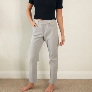 Bevy Flog Novel Pants Womens 25 Casual Pull On Trousers Gray Stripe Straight